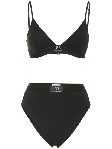 Bikini En Tissu Technique Stretch Imprimé Logo - BALENCIAGA - Modalova