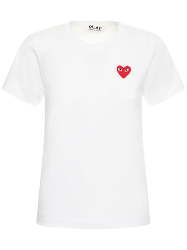 T-shirt En Jersey De Coton À Logo - COMME DES GARÇONS PLAY - Modalova