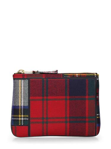 Portefeuille En Patchwork De Laine Tartan - COMME DES GARÇONS WALLET - Modalova