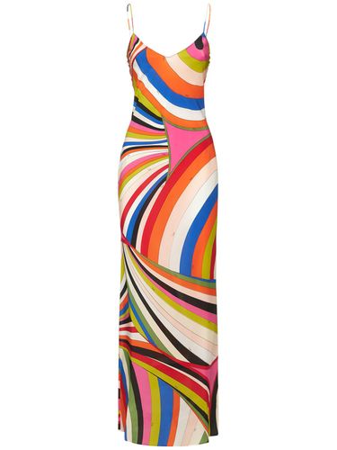 Robe Longue En Crêpe De Chine Imprimé Iride - PUCCI - Modalova