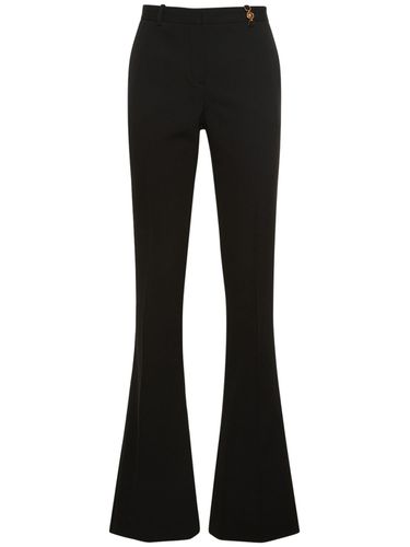 Pantalon Évasé En Gabardine De Laine - VERSACE - Modalova