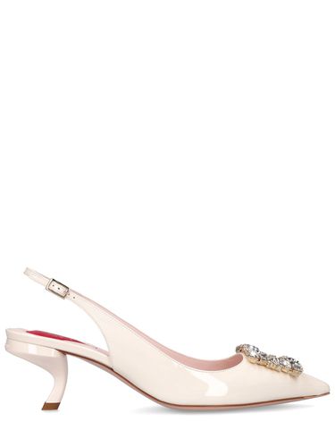 Escarpins À Bride En Cuir Virgule Strass 55 Mm - ROGER VIVIER - Modalova