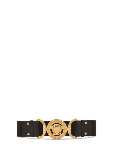 Ceinture Élastique En Cuir 40 Mm - VERSACE - Modalova