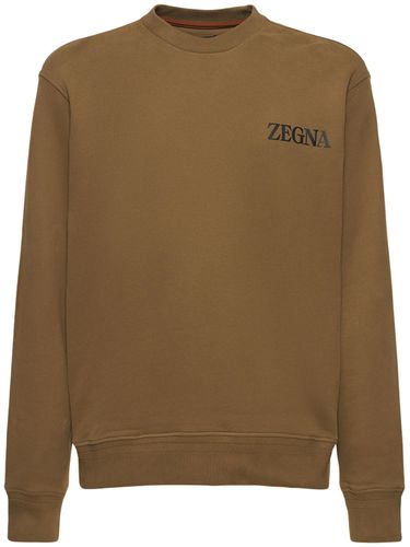 Sweat-shirt En Coton À Col Rond - ZEGNA - Modalova