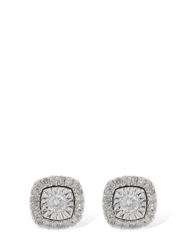 Boucles D'oreilles En Diamants Et Or 18 K Rugiada - BLISS - Modalova