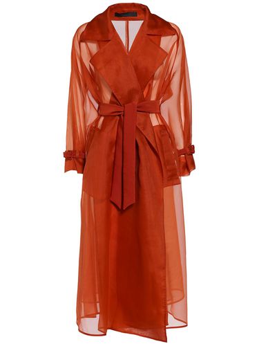 Trench Ample En Organza De Soie & Ceinture Rauche - MAX MARA - Modalova