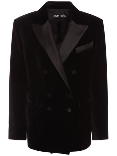 Veste De Costume En Velours De Coton - TOM FORD - Modalova