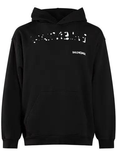 Sweat-shirt En Coton À Capuche Avec Logo - BALENCIAGA - Modalova