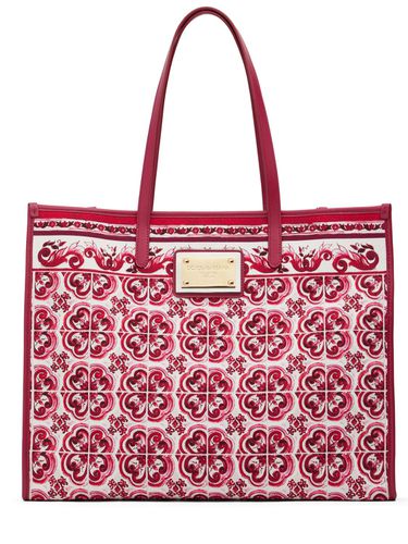 Grand Sac Cabas En Toile Azulejos - DOLCE & GABBANA - Modalova