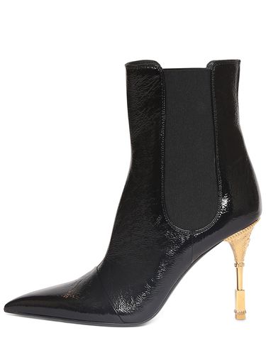 Bottines En Cuir Verni Moneta 95 Mm - BALMAIN - Modalova