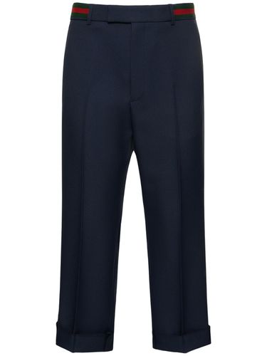 Pantalon En Drill Fluide Détail Web - GUCCI - Modalova