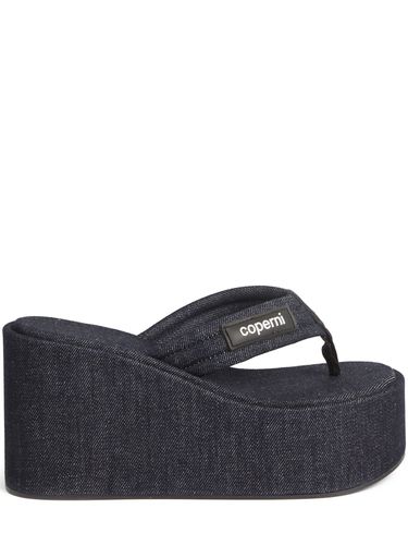 Sandales Compensées En Denim De Coton 105 Mm - COPERNI - Modalova