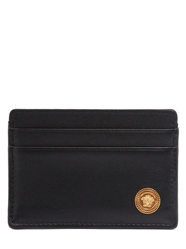 Porte-cartes En Cuir À Logo - VERSACE - Modalova