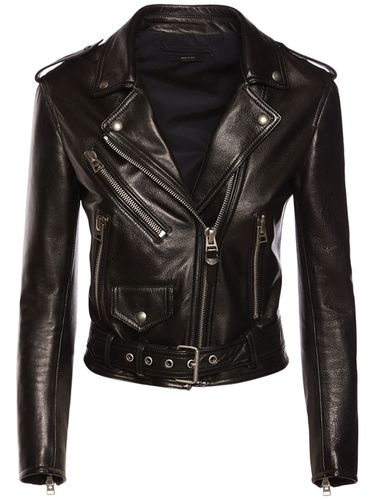 Veste De Motard En Cuir Avec Zips - TOM FORD - Modalova