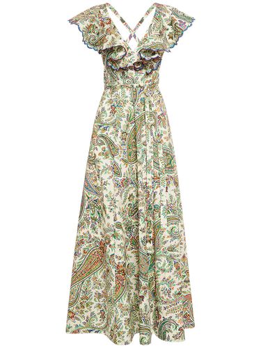 Robe Midi En Coton Imprimé - ETRO - Modalova