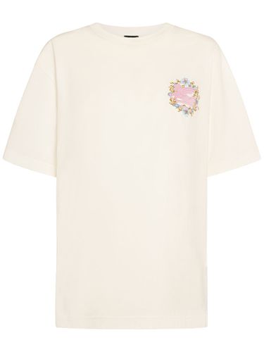 T-shirt En Coton Brodé - ETRO - Modalova