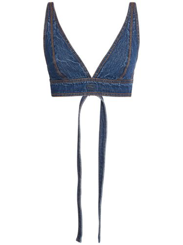 Crop Top Triangle En Denim - ETRO - Modalova