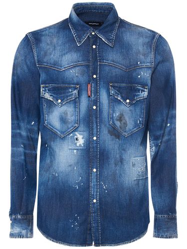 Chemise Western En Denim Fashion - DSQUARED2 - Modalova