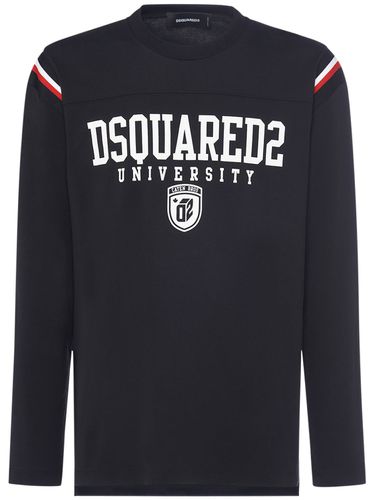 T-shirt Manches Longues À Logo Varsity - DSQUARED2 - Modalova