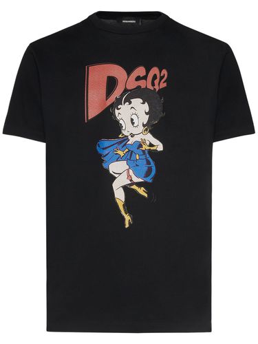 T-shirt En Coton Imprimé Betty Boop - DSQUARED2 - Modalova