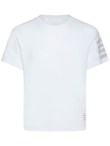 T-shirt En Jersey De Coton À 4 Bandes - THOM BROWNE - Modalova