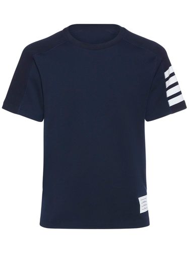 T-shirt En Jersey De Coton À 4 Bandes - THOM BROWNE - Modalova