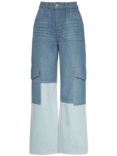 Jean Cargo En Denim De Coton Taille Haute - GANNI - Modalova