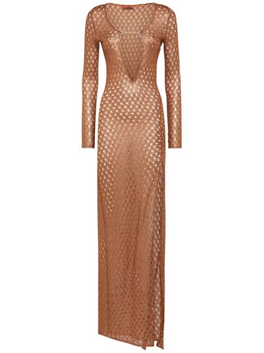 Robe Longue En Crochet De Lurex À Col En V - MISSONI - Modalova