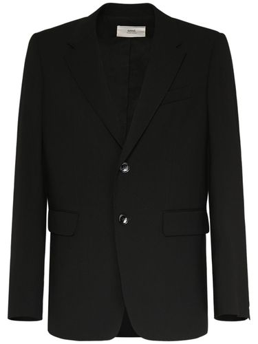 Blazer En Sergé De Laine Mélangée - AMI PARIS - Modalova