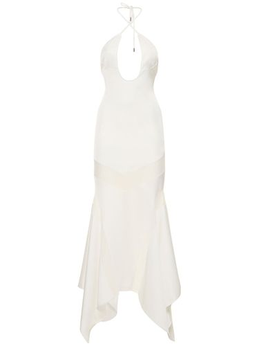 Robe Longue En Mesh Et Satin Saskia - THE ATTICO - Modalova