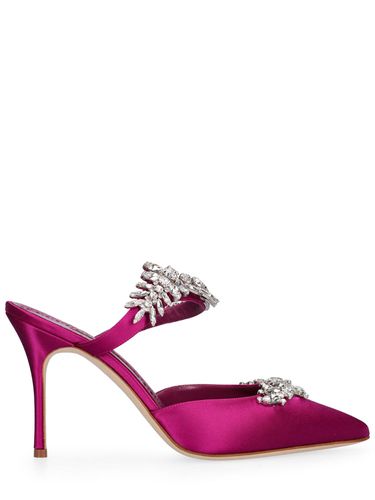 Mules En Satin Lurum 90 Mm - MANOLO BLAHNIK - Modalova