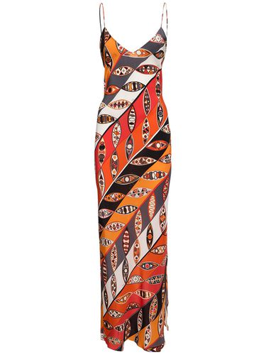 Robe Longue En Sergé De Soie Imprimée Girandole - PUCCI - Modalova