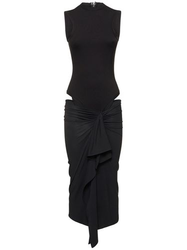 Robe Midi En Jersey Drapé Mirna - THE ATTICO - Modalova