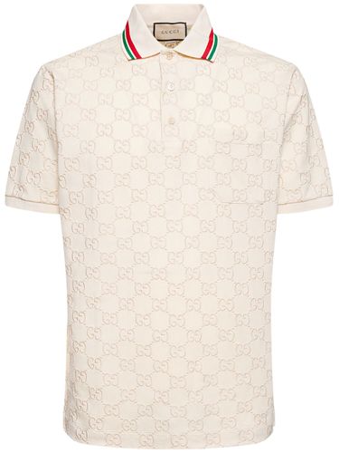 Polo En Piqué De Coton Mélangé Stretch - GUCCI - Modalova