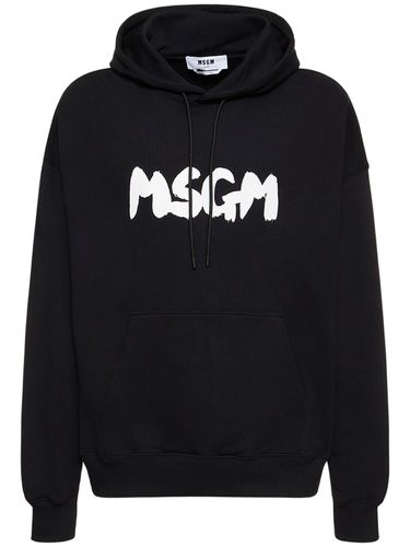 Sweat-shirt En Tissu Éponge À Capuche - MSGM - Modalova