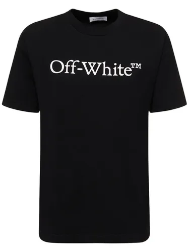 T-shirt En Coton Imprimé Logo Bookish - OFF-WHITE - Modalova