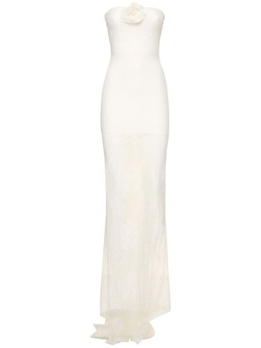 Robe Longue En Dentelle Stretch Laize - GIUSEPPE DI MORABITO - Modalova