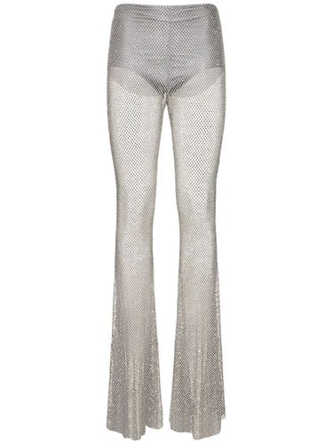 Pantalon Évasé En Mesh Embelli - GIUSEPPE DI MORABITO - Modalova