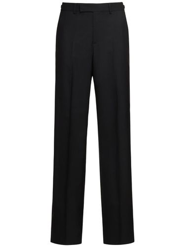 Pantalon En Toile De Laine - VERSACE - Modalova