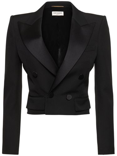 Veste De Smoking En Laine - SAINT LAURENT - Modalova