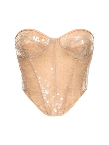 Haut Bustier Sans Bretelles En Sequins - DAVID KOMA - Modalova