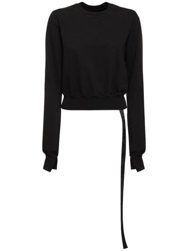 Sweat-shirt Court En Jersey De Coton - RICK OWENS DRKSHDW - Modalova