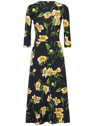 Robe Évasée En Nylon À Motif Floral Ligne En A - BALENCIAGA - Modalova