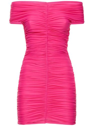 Robe Courte En Jersey Stretch Froncé Nicola - THE ANDAMANE - Modalova