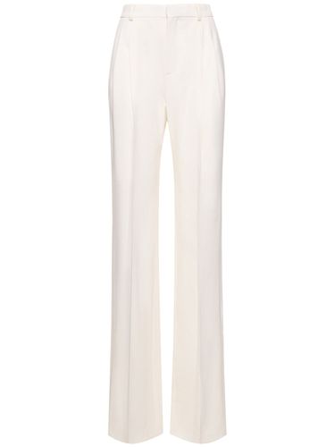 Pantalon Large En Laine - SAINT LAURENT - Modalova