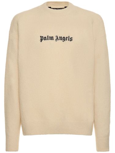 Pull-over En Laine Mélangée À Logo - PALM ANGELS - Modalova