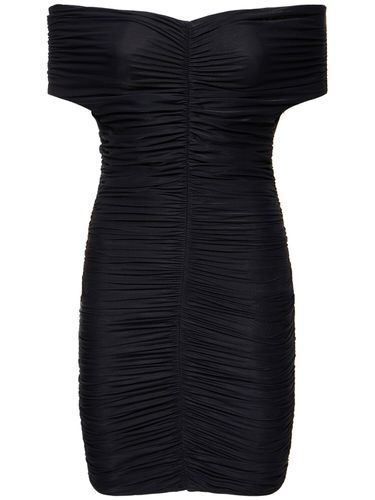 Robe Courte En Jersey Stretch Froncé Nicola - THE ANDAMANE - Modalova