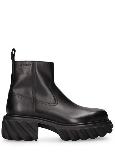 Bottines En Cuir Tractor Motor - OFF-WHITE - Modalova