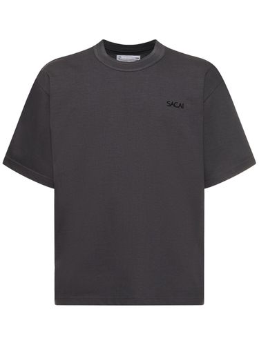 T-shirt En Jersey De Coton À Logo - SACAI - Modalova