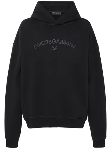 Sweat-shirt En Jersey À Logo Avec Capuche - DOLCE & GABBANA - Modalova